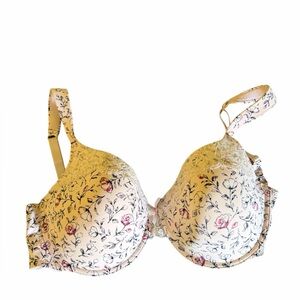 Laura Ashley Pink/Floral Full Coverage Underwire Bra Lightly Padded, 42 D